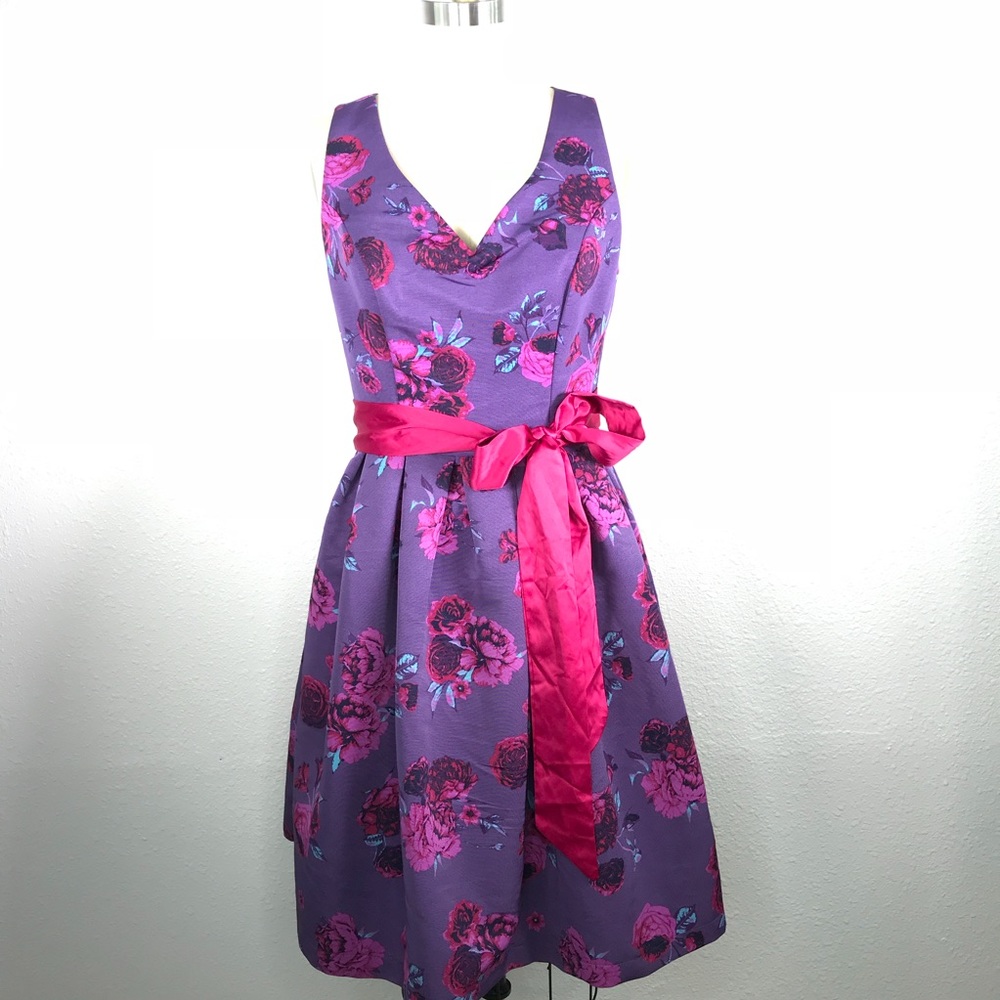 ModCloth Purple Floral Dress